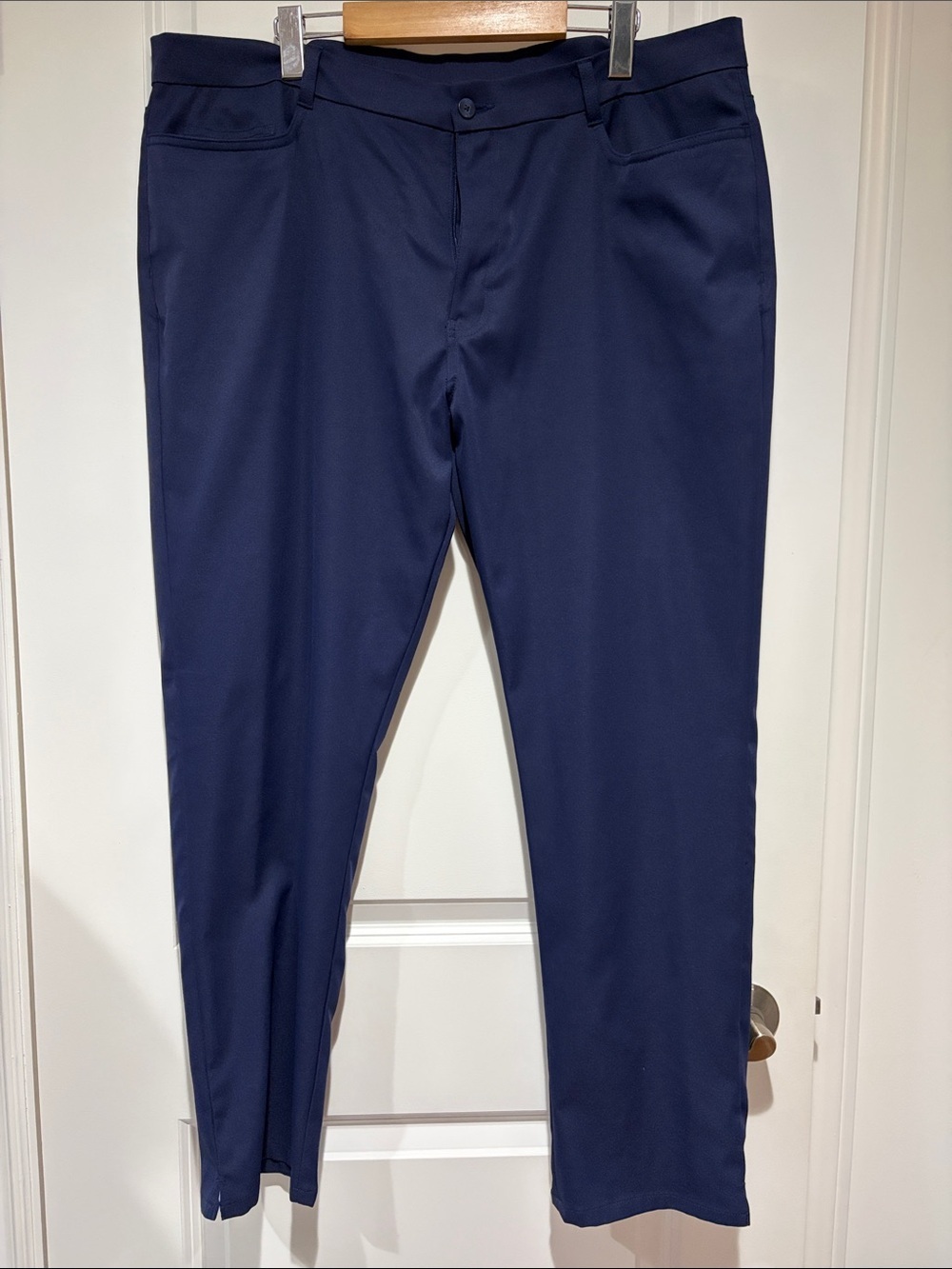 Men's Navy Dress Pants - Classic Straight Fit